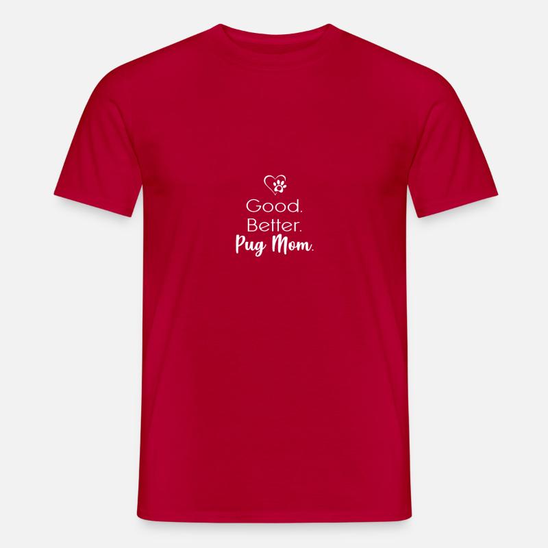 Mops - Männer T-Shirt - Rot