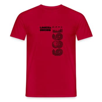 Anniversaire Mars 1989 - T-shirt homme - rouge - Devant - AI Model Male 178 dark (178cm)