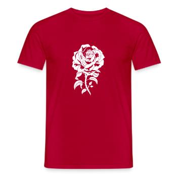 Roses - Men's T-Shirt - red - Front - AI Model Male 178 dark (178cm)