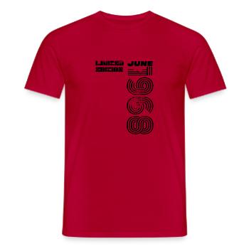 Anniversaire Juin 1968 - T-shirt homme - rouge - Devant - AI Model Male 178 dark (178cm)