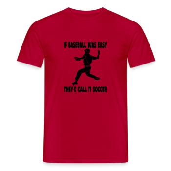 Baseball Baseballteam Baseballer Baseballspieler - Männer T-Shirt - Rot - Vorne - AI Model Male 178 dark (178cm)
