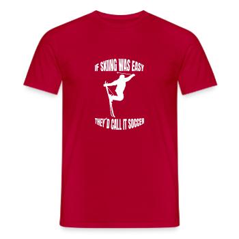 Tenue de ski Ski Skieurs Ski Design Ski - T-shirt homme - rouge - Devant - AI Model Male 178 dark (178cm)