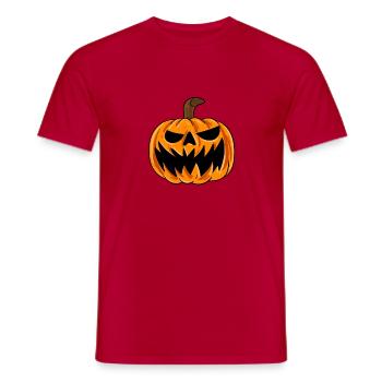 Costume de citrouille - T-shirt homme - rouge - Devant - AI Model Male 178 dark (178cm)