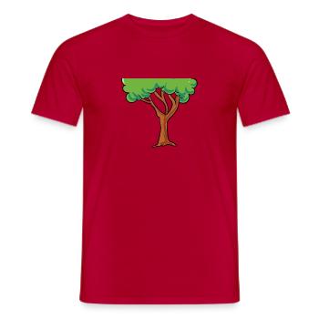 Tree Costume - Men's T-Shirt - red - Front - AI Model Male 178 dark (178cm)