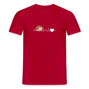 Hedgehog heartbeat épineux - T-shirt homme - rouge - Devant - AI Model Male 178 dark (178cm)