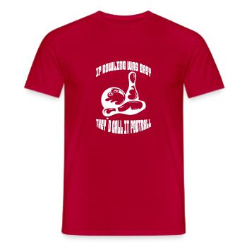 Bowling Skittles Bowler Bowling Club Bowling Club - T-shirt homme - rouge - Devant - AI Model Male 178 dark (178cm)