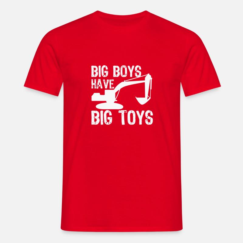 Baggerfahrer - Männer T-Shirt - Rot