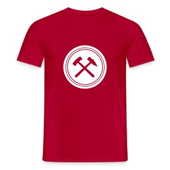 Erzgebirge Bergbau - Männer T-Shirt - Rot - Vorne - AI Model Male 178 dark (178cm)