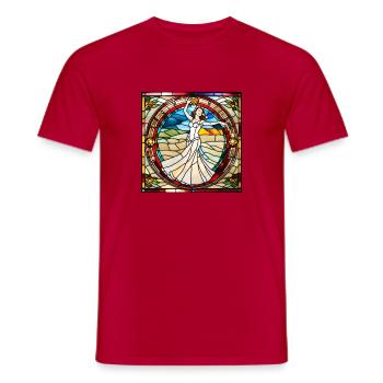 Wedding glass - bridal joy - Men's T-Shirt - red - Front - AI Model Male 178 dark (178cm)