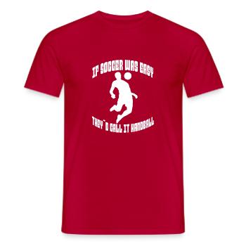 Joueur de football Équipe de football Conception de football - T-shirt homme - rouge - Devant - AI Model Male 178 dark (178cm)