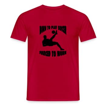 Joueur de football Équipe de football Conception de football - T-shirt homme - rouge - Devant - AI Model Male 178 dark (178cm)
