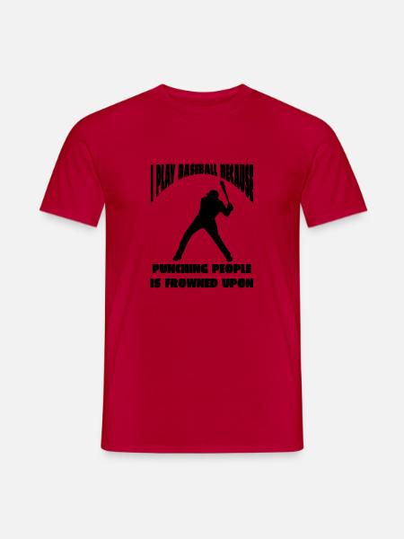 Baseballer Baseball Baseballteam Baseballspieler - Männer T-Shirt - Rot