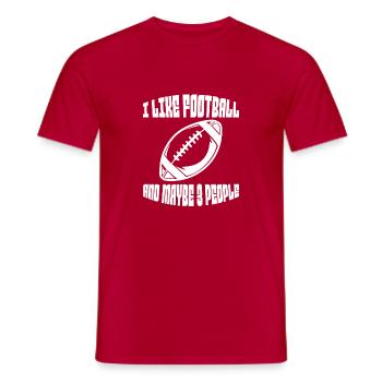 Footballspieler Footballtrainer American Football - Männer T-Shirt - Rot - Vorne - AI Model Male 178 dark (178cm)