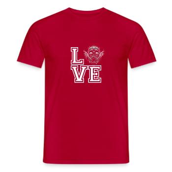 Tattoo Artist Love - Tätowierer Tätowierermaschine - Männer T-Shirt - Rot - Vorne - AI Model Male 178 dark (178cm)