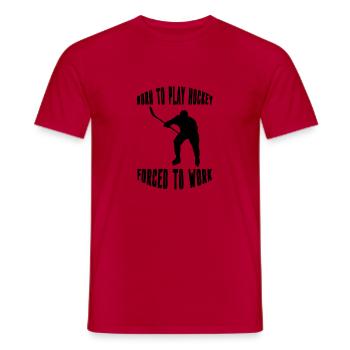 Joueur de hockey sur glace Équipe de hockey sur glace Fan de hockey sur glace - T-shirt homme - rouge - Devant - AI Model Male 178 dark (178cm)