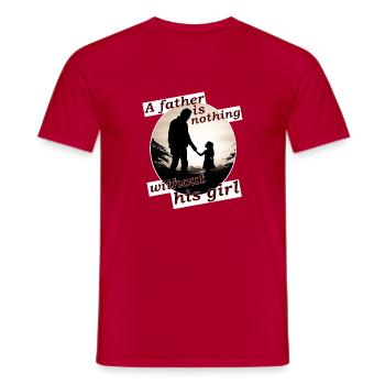 Vater und Tochter Liebe - Männer T-Shirt - Rot - Vorne - AI Model Male 178 dark (178cm)