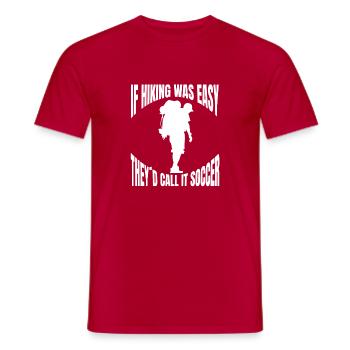 Wandern Bergwanderer Bergwandern Wanderung - Männer T-Shirt - Rot - Vorne - AI Model Male 178 dark (178cm)