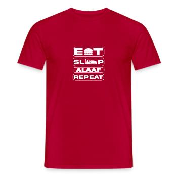 Lustig Eat Sleep Alaaf Repeat witzig Karneval Köln - Männer T-Shirt - Rot - Vorne - AI Model Male 178 dark (178cm)