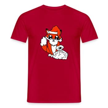 Fuchs Rotfuchs Weihnachtsmann Weihnachten Geschenk - Männer T-Shirt - Rot - Vorne - AI Model Male 178 dark (178cm)