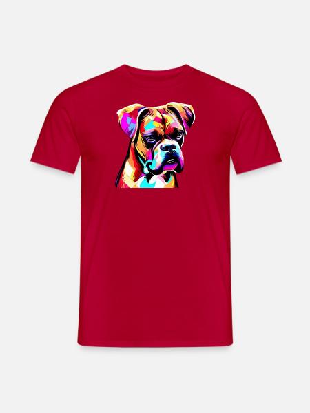 Boxer-Kunst - Männer T-Shirt - Rot