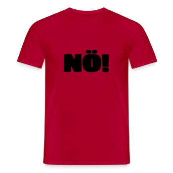 Nö Spruch Witzig Cool Geschenk Geschenkidee lustig - Männer T-Shirt - Rot - Vorne - AI Model Male 178 dark (178cm)
