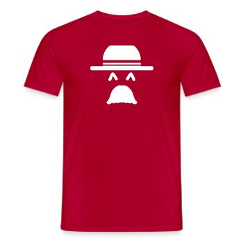 doggy white - T-shirt homme - rouge - Devant - AI Model Male 178 dark (178cm)