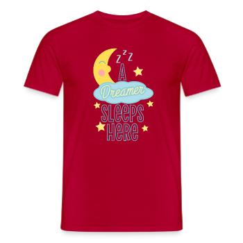 Schlafender Träumer Astronaut Design - Männer T-Shirt - Rot - Vorne - AI Model Male 178 dark (178cm)