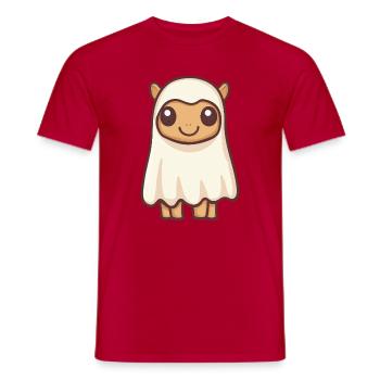 Chameau Halloween fantôme - T-shirt homme - rouge - Devant - AI Model Male 178 dark (178cm)