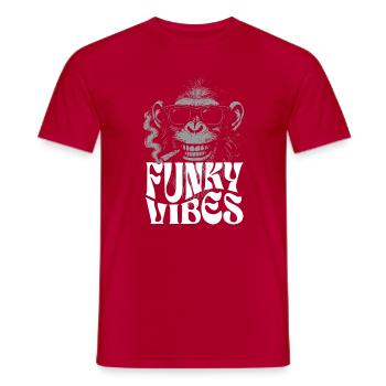 Monkey Funk Vibes - Männer T-Shirt - Rot - Vorne - AI Model Male 178 dark (178cm)