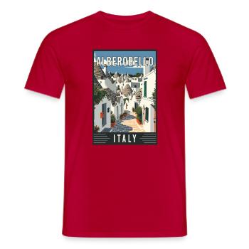Erleben Sie Alberobellos Trulli-Magie in Italien - Männer T-Shirt - Rot - Vorne - AI Model Male 178 dark (178cm)