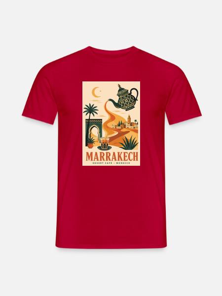 Entdecken Sie Marrakesch in Marokko - Männer T-Shirt - Rot