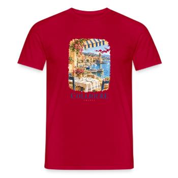 Collioure Seaside Cafe Dreams in Frankreich - Männer T-Shirt - Rot - Vorne - AI Model Male 178 dark (178cm)