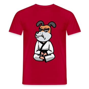 Karaté Chien de Combat Judo Chien Combattant Arts Martiaux - T-shirt homme - rouge - Devant - AI Model Male 178 dark (178cm)