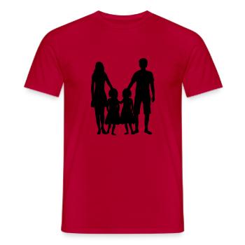 familie zwillinge schwestern mutter mama mom mutte - Männer T-Shirt - Rot - Vorne - AI Model Male 178 dark (178cm)