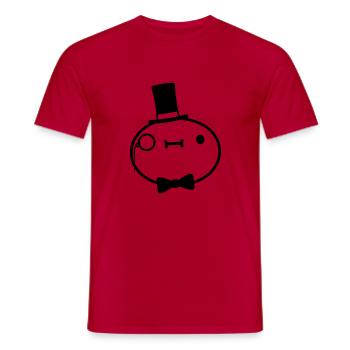 gentlemen sir herr cylinder - Men's T-Shirt - red - Front - AI Model Male 178 dark (178cm)