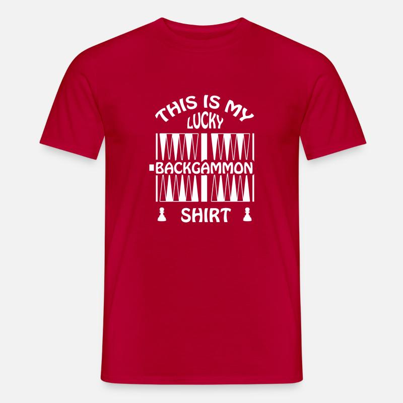 boardgame chess backgammon game night - Männer T-Shirt - Rot