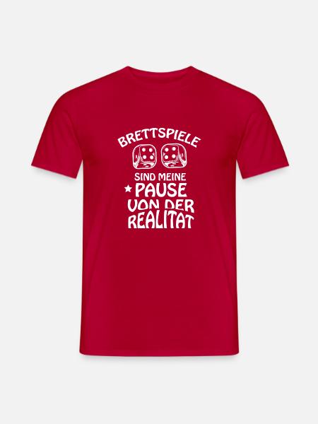 boardgame chess backgammon game night - Männer T-Shirt - Rot
