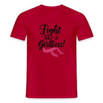 Battez-vous comme une girlboss ! - T-shirt homme - rouge - Devant - AI Model Male 178 dark (178cm)