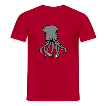 Octopus, Octopus, Octopus, Cephalopod, Giant Squid - Men's T-Shirt - red - Front - AI Model Male 178 dark (178cm)
