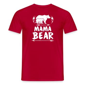 Mama Bear - Mama Bär - Männer T-Shirt - Rot - Vorne - AI Model Male 178 dark (178cm)