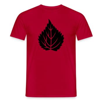 Leaf 14 - Men's T-Shirt - red - Front - AI Model Male 178 dark (178cm)