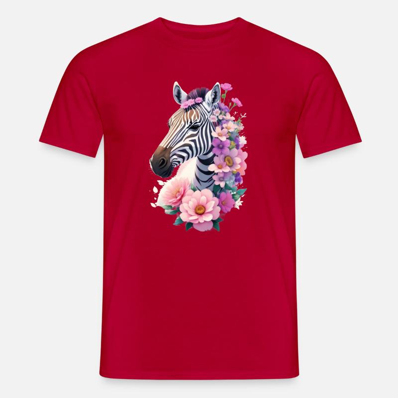 Zebra - Männer T-Shirt - Rot