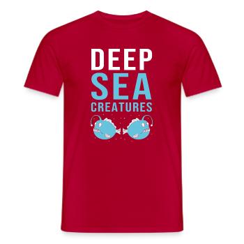 Frogfish - Men's T-Shirt - red - Front - AI Model Male 178 dark (178cm)
