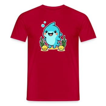 Delfinchen Unterwasserfreude - Männer T-Shirt - Rot - Vorne - AI Model Male 178 dark (178cm)