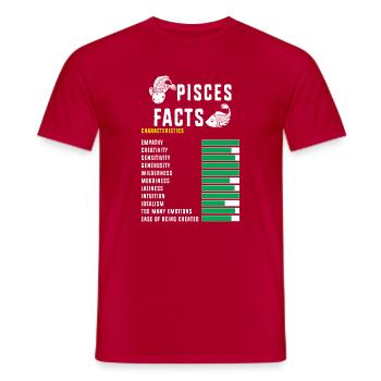 Sternzeichen Fische - Männer T-Shirt - Rot - Vorne - AI Model Male 178 dark (178cm)