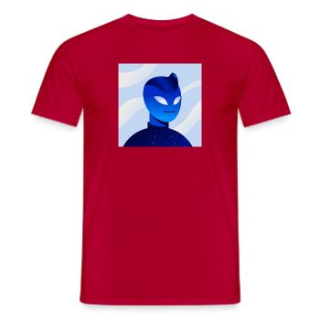 Blue Gradient Mask Avatar - Männer T-Shirt - Rot - Vorne - AI Model Male 178 dark (178cm)
