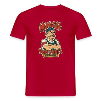 Muhaggl vom Dienst Augschburg - Männer T-Shirt - Rot - Vorne - AI Model Male 178 dark (178cm)