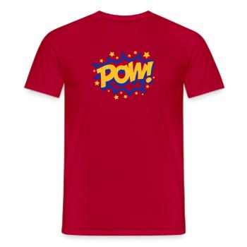 Pow (Explosion) - Men's T-Shirt - red - Front - AI Model Male 178 dark (178cm)