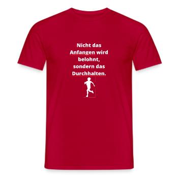 Weiter machen! - Männer T-Shirt - Rot - Vorne - AI Model Male 178 dark (178cm)