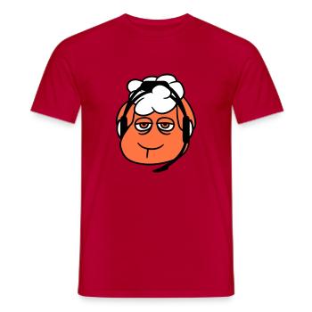 Schaf Gamer Headset Call Center Nerd Traurig Spiel - Männer T-Shirt - Rot - Vorne - AI Model Male 178 dark (178cm)